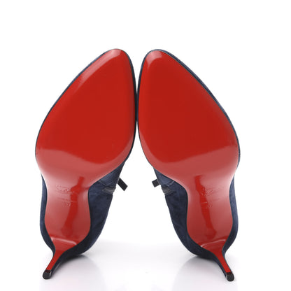 Christian Louboutin Veau Velours Eloise Booty 85 Ankle Boots 37 Bavarois 5 of 10