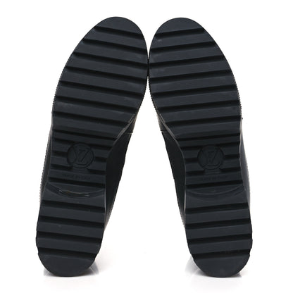 Louis Vuitton Suede Calfskin Jacquard Since 1854 Laureate Platform Desert Boots 40 Black 5 of 7