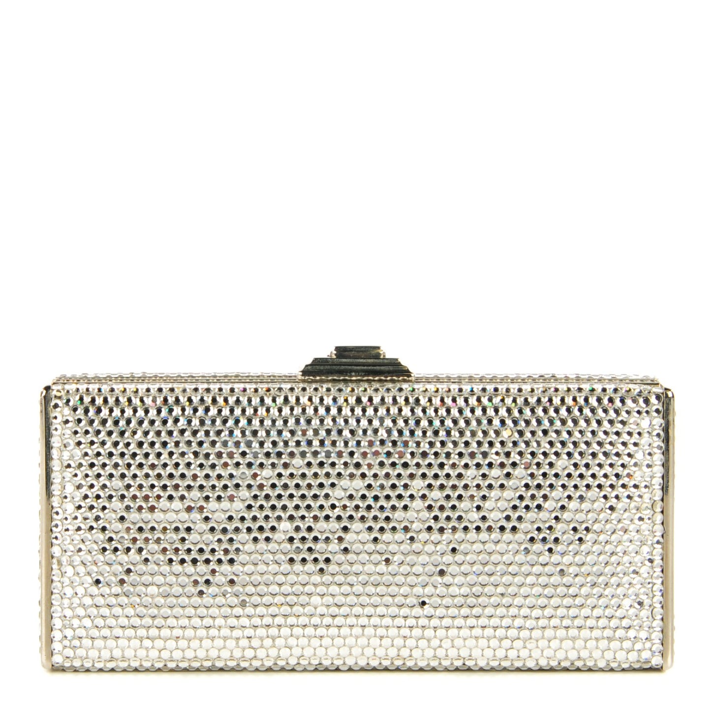Swarovski Crystal Minaudiere Clutch Silver
