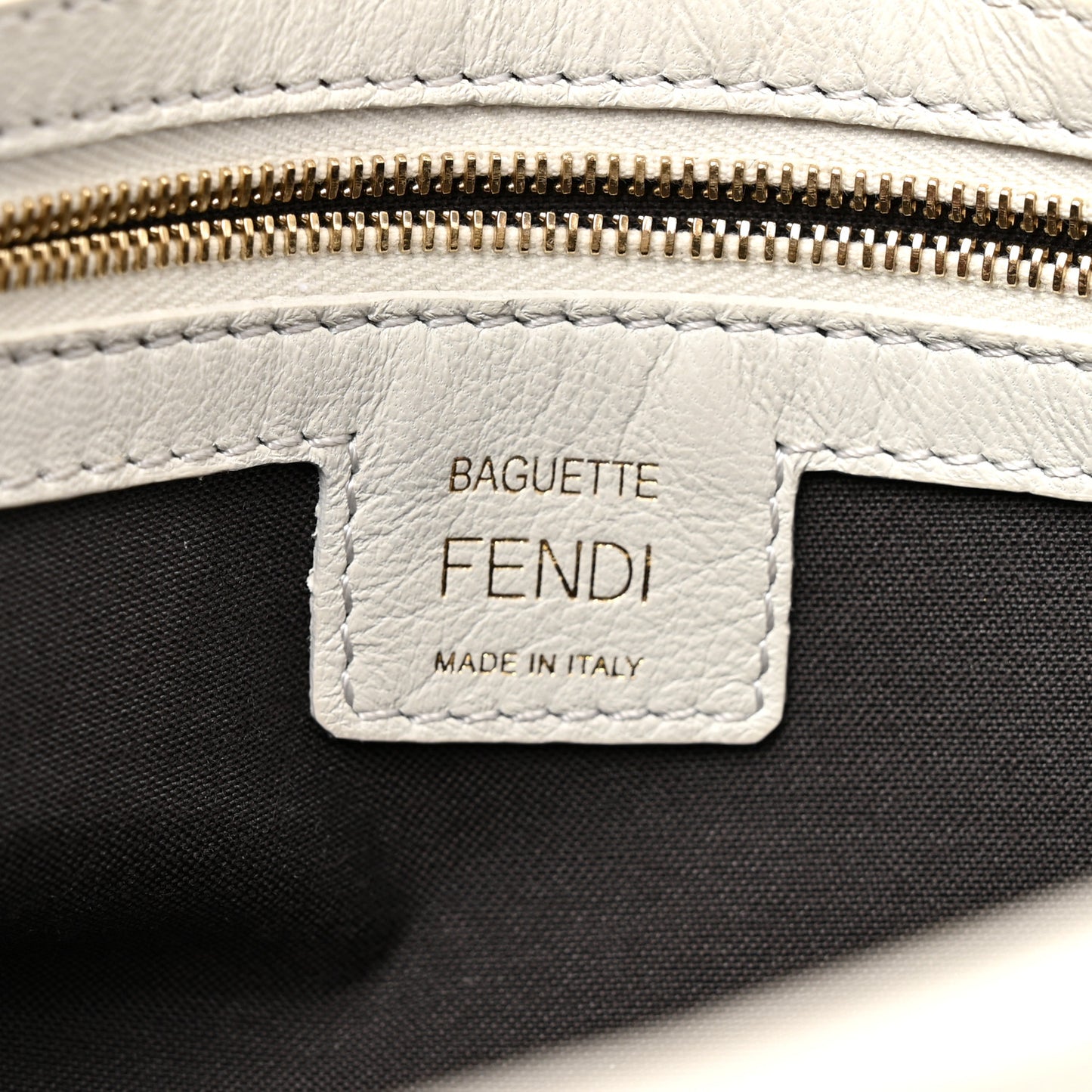 Nappa FF 1974 Embossed Baguette White