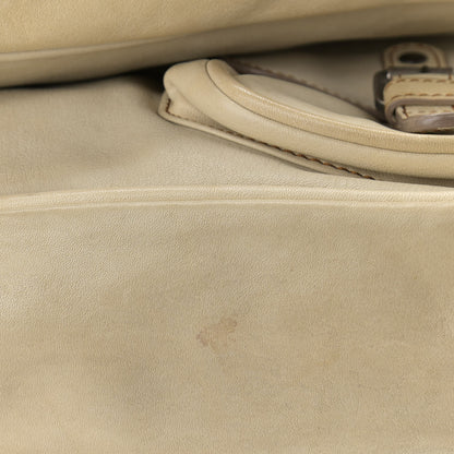 Christian Dior Calfskin Medium Gaucho Double Saddle Bag Ivory 9 of 14