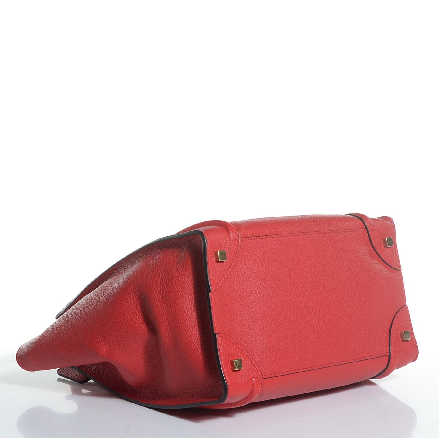 Drummed Calfskin Mini Luggage Coquelicot