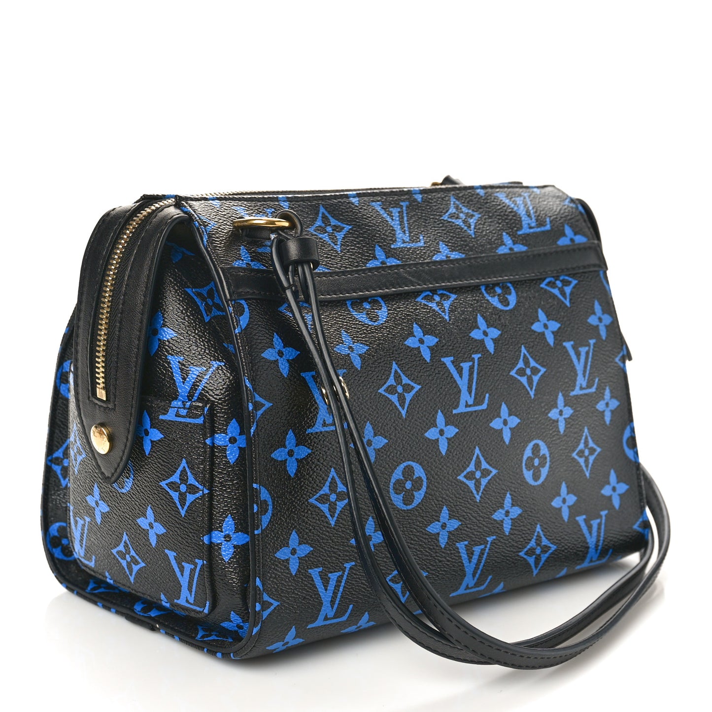 Colored Monogram Speedy Amazon PM Blue Black