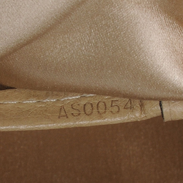 Monogram Suede Ostrich Theda GM Gold