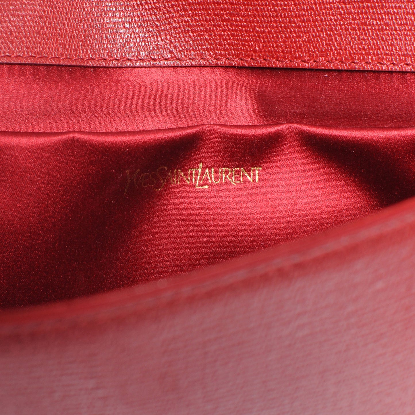 Textured Leather ChYc Clutch Red