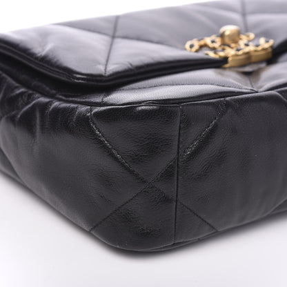 Chanel Goatskin Quilted Medium 19 Flap Black 9 of 11