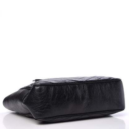 Saint Laurent Crinkled Calfskin Matelasse Monogram Large Niki Shopping Tote Bag Black 4 of 7