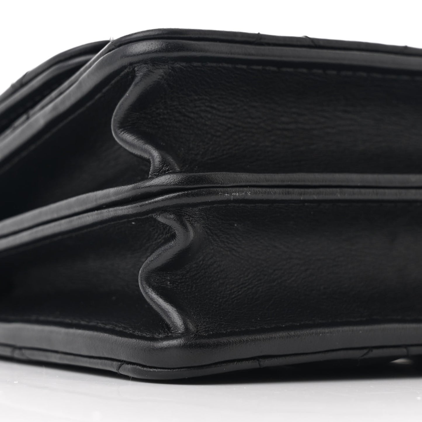 Aged Calfskin Quilted Mini Reissue Wallet On Chain WOC So Black