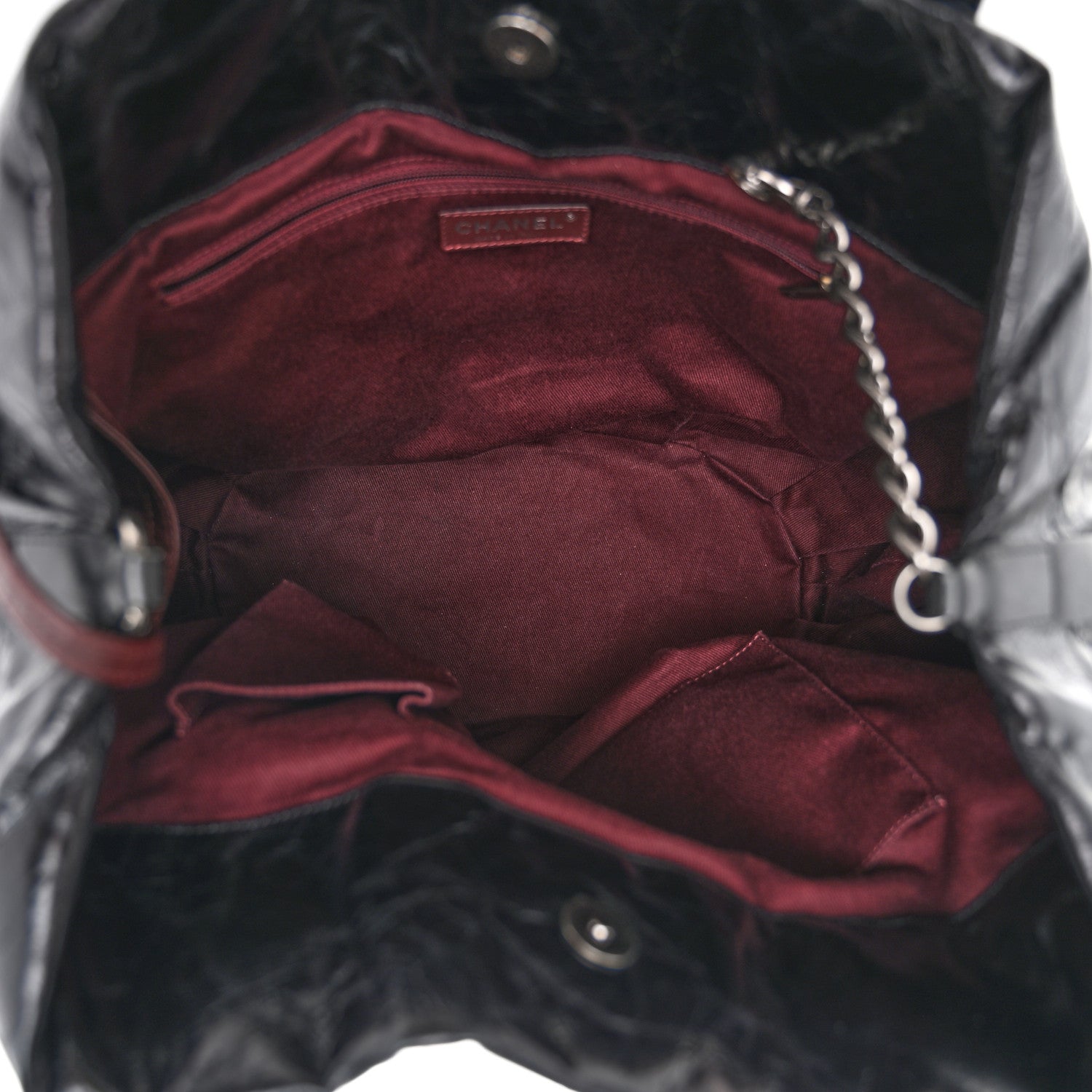 Chanel Iridescent Calfskin Quilted Large In The Mix Tote Black 6 of 10