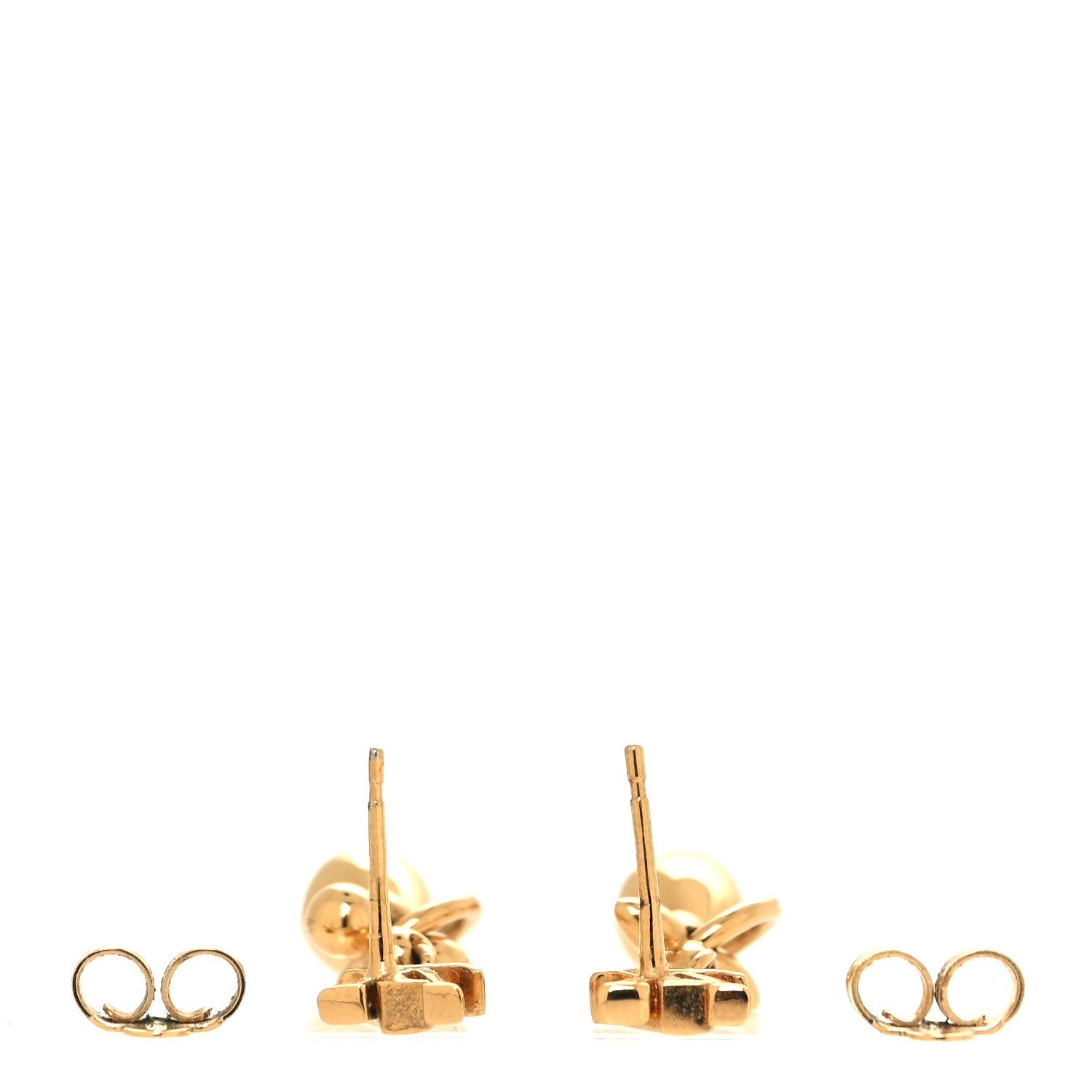 Louis Vuitton Metal LV Flower Drop Gold 3 of 4