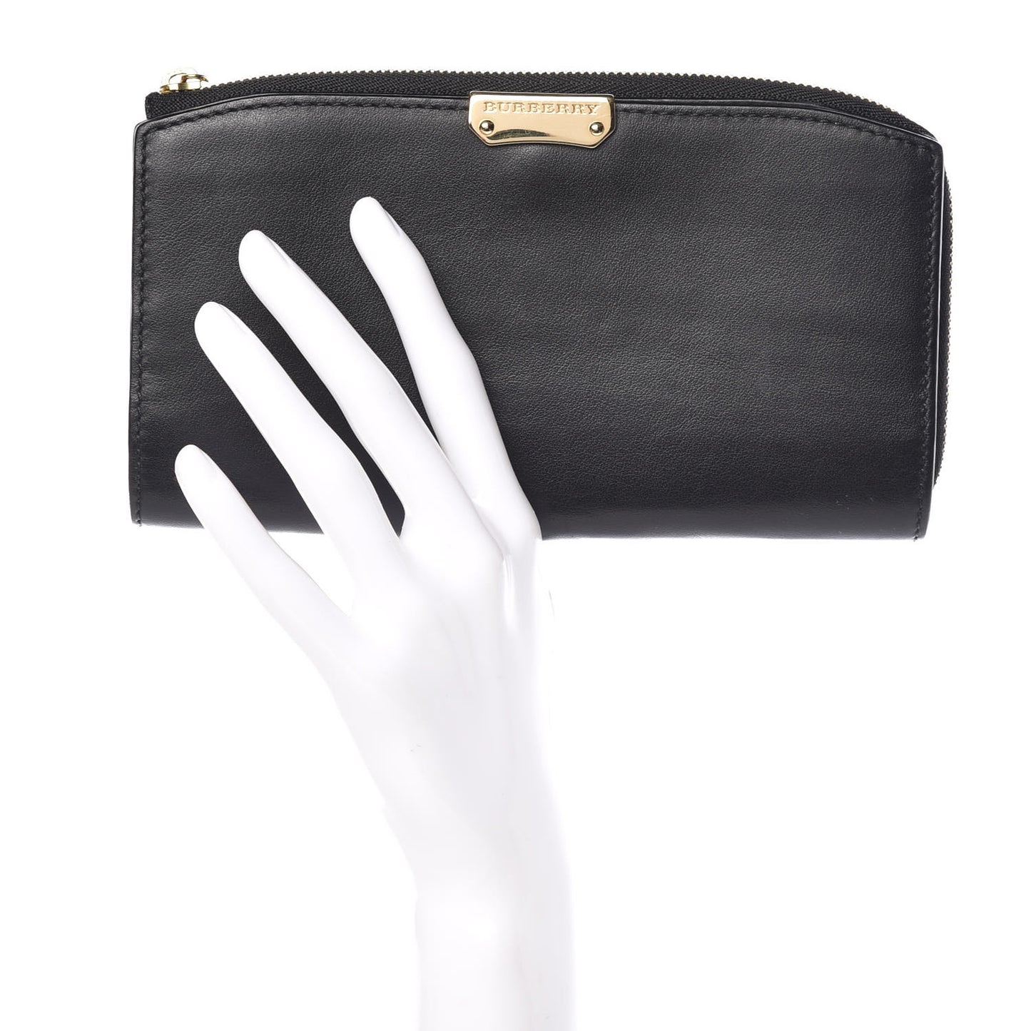 Signature Grain Calfskin Wallet Black