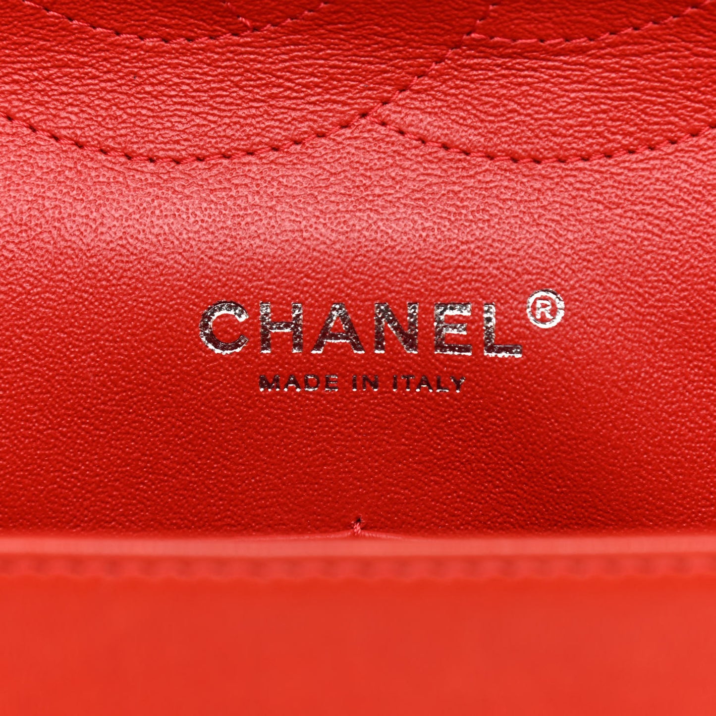 Lambskin Quilted Jumbo Double Flap Orange