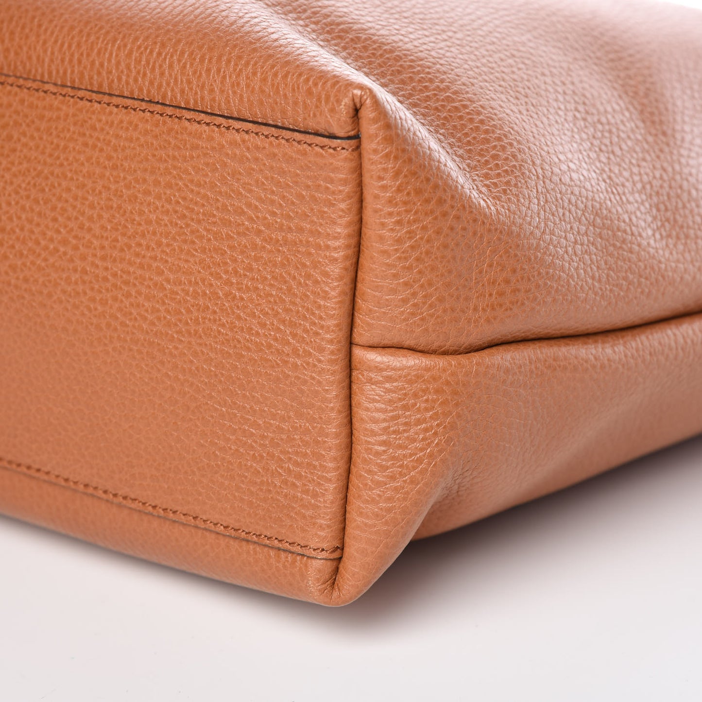 Pebbled Calfskin Large Tote Brown