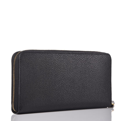 Mulberry Small Classic Grain Calfskin 12 Card Zip Around Wallet Black 3 of 7