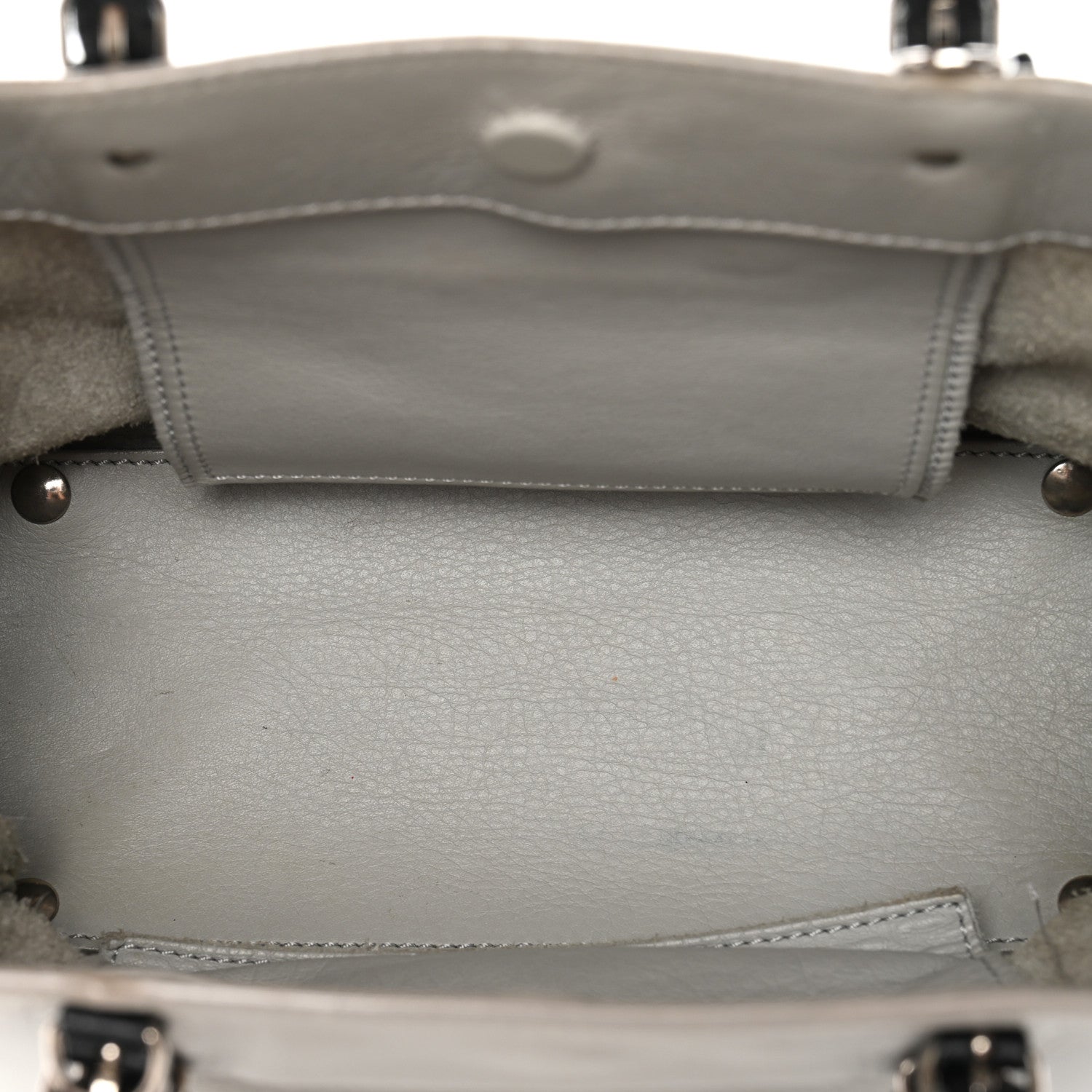 Balenciaga Calfskin Papier Mini A4 Zip Around Tote Grey Black 4 of 15