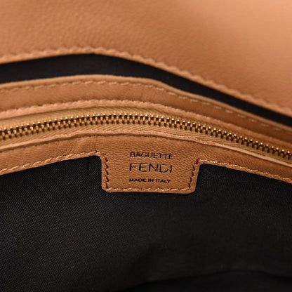 Fendi Nappa FF 1974 Embossed Baguette Miele Scuro 6 of 9