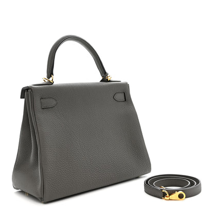 Hermes Togo Kelly Retourne 28 Gris Meyer 3 of 11