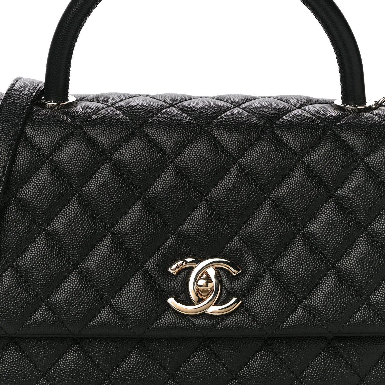 Chanel Caviar Quilted Small Coco Handle Flap Black 8 of 11
