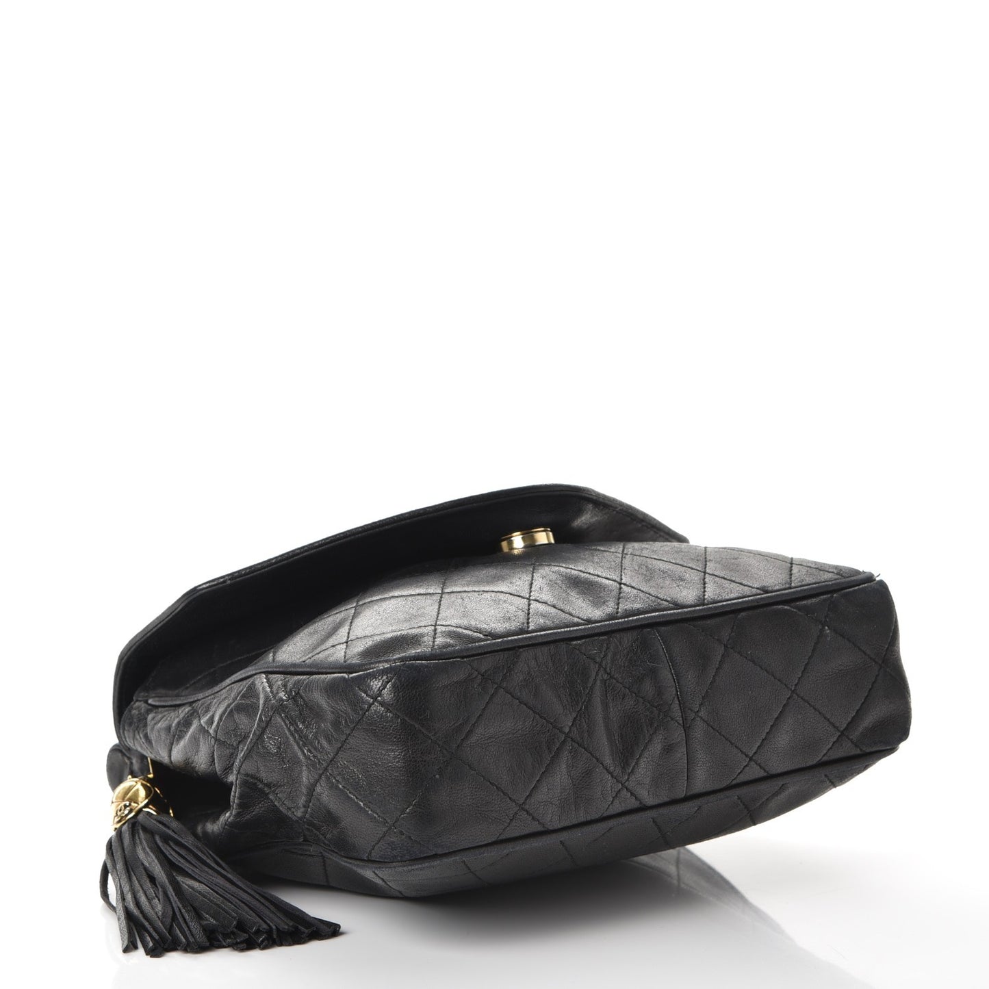 Lambskin Quilted Small Single Flap Black