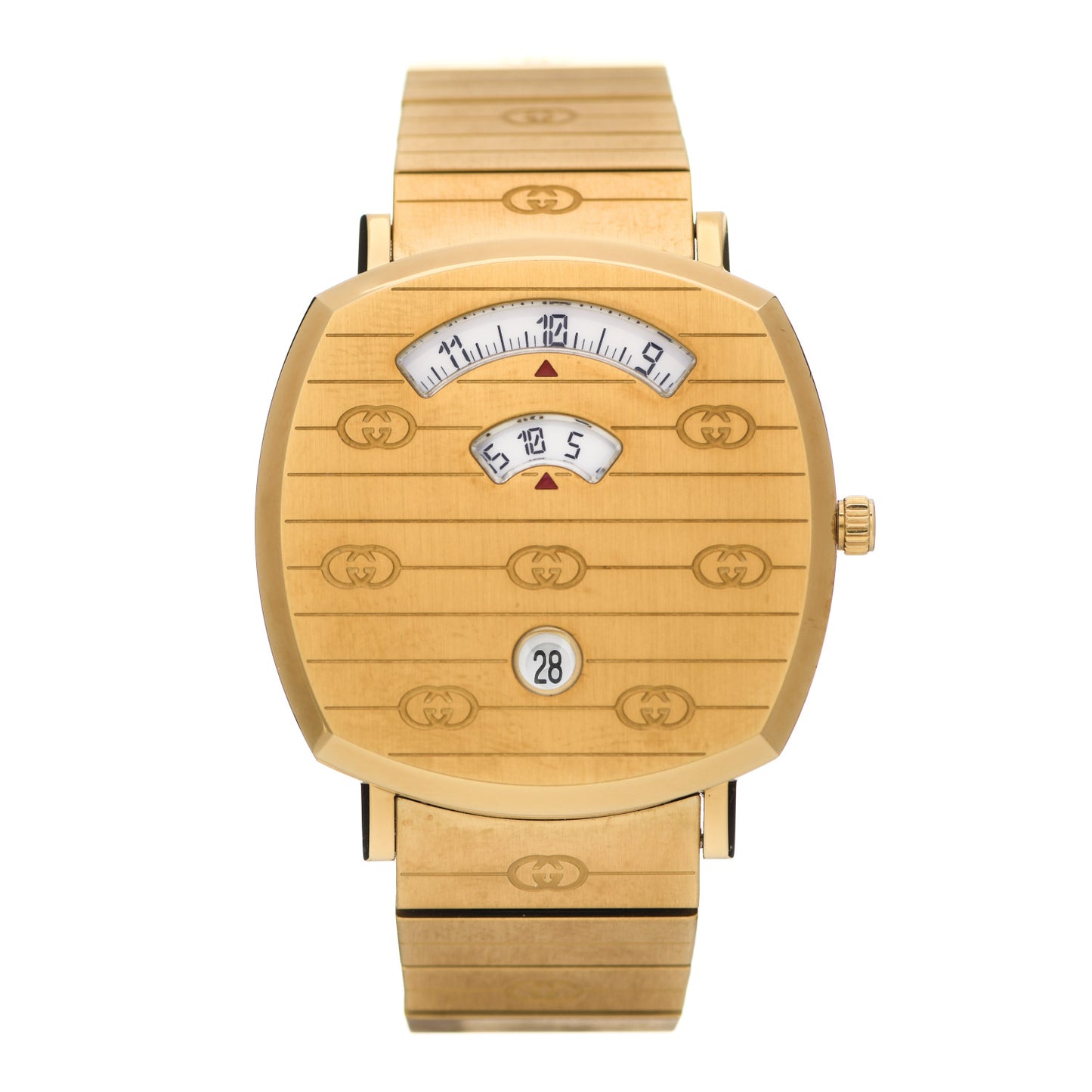 Stainless Steel 38mm Grip Quartz Watch Gold