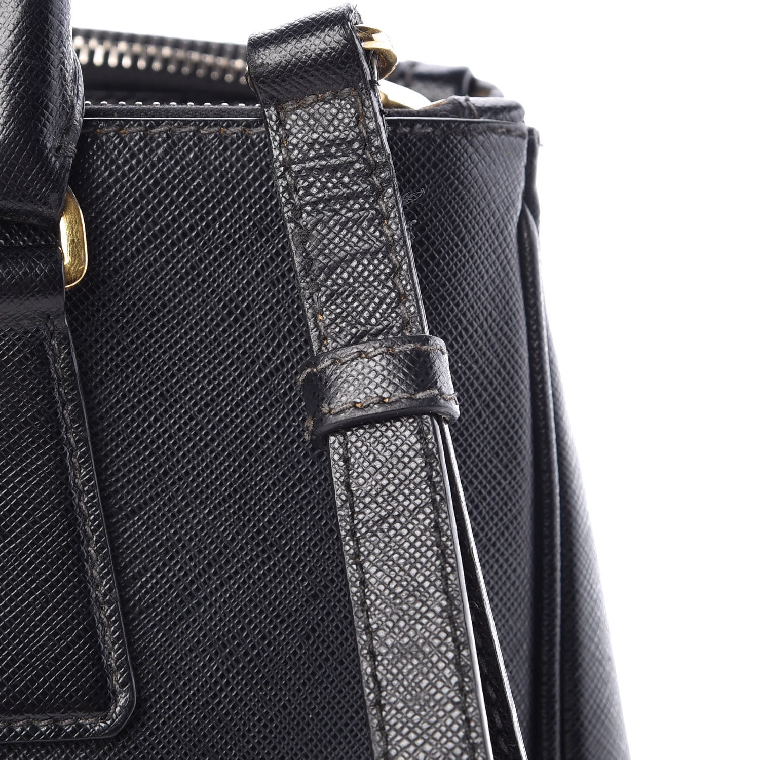 Prada Saffiano Small Galleria Double Zip Tote Black 9 of 16