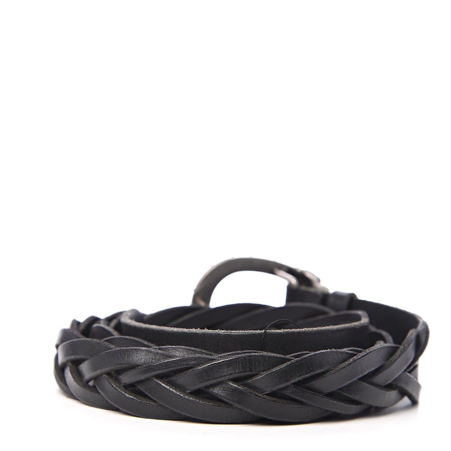 Calfskin Dionysus Braided Belt 115 46 Black