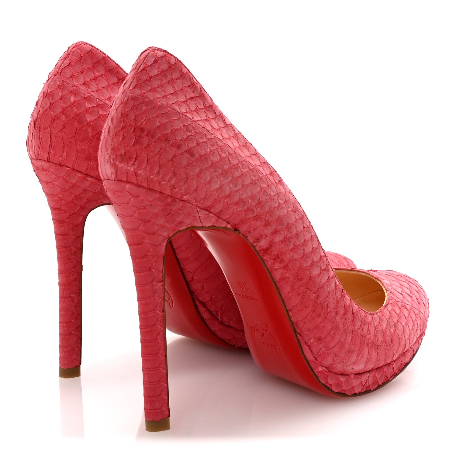 Christian Louboutin Watersnake Nubuck Neofilo 120 Pumps 36 Framboisine 4 of 9