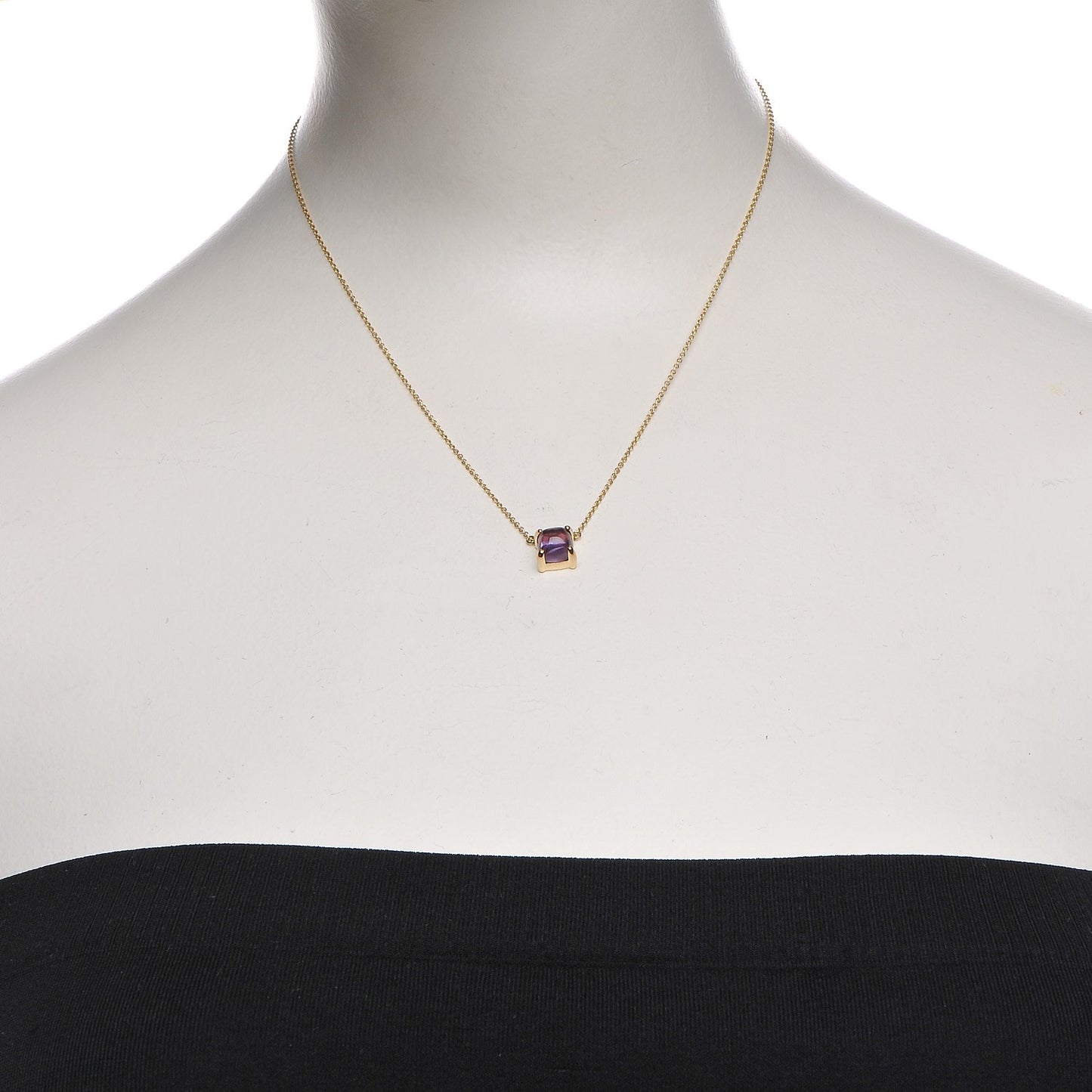 18K Yellow Gold Amethyst Paloma Picasso Sugar Stacks Pendant Necklace