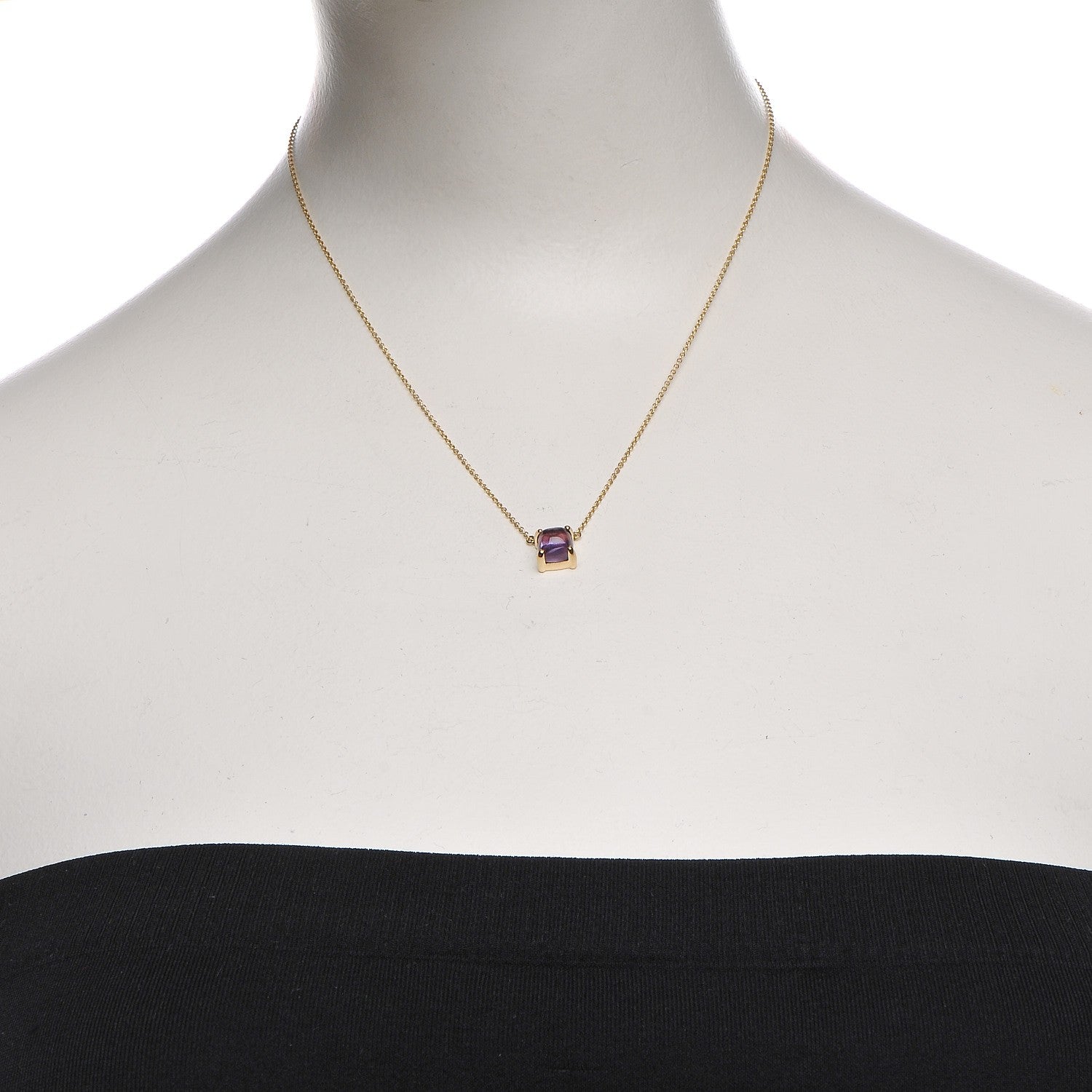 Tiffany 18K Yellow Gold Amethyst Paloma Picasso Sugar Stacks Pendant Necklace 2 of 7