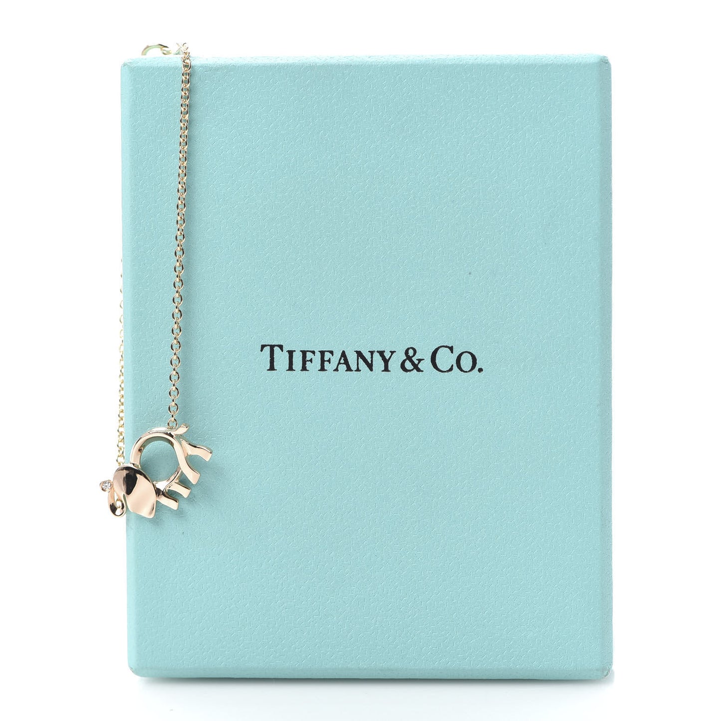 18K Rose Gold Diamond Save the Wild Elephant Bracelet