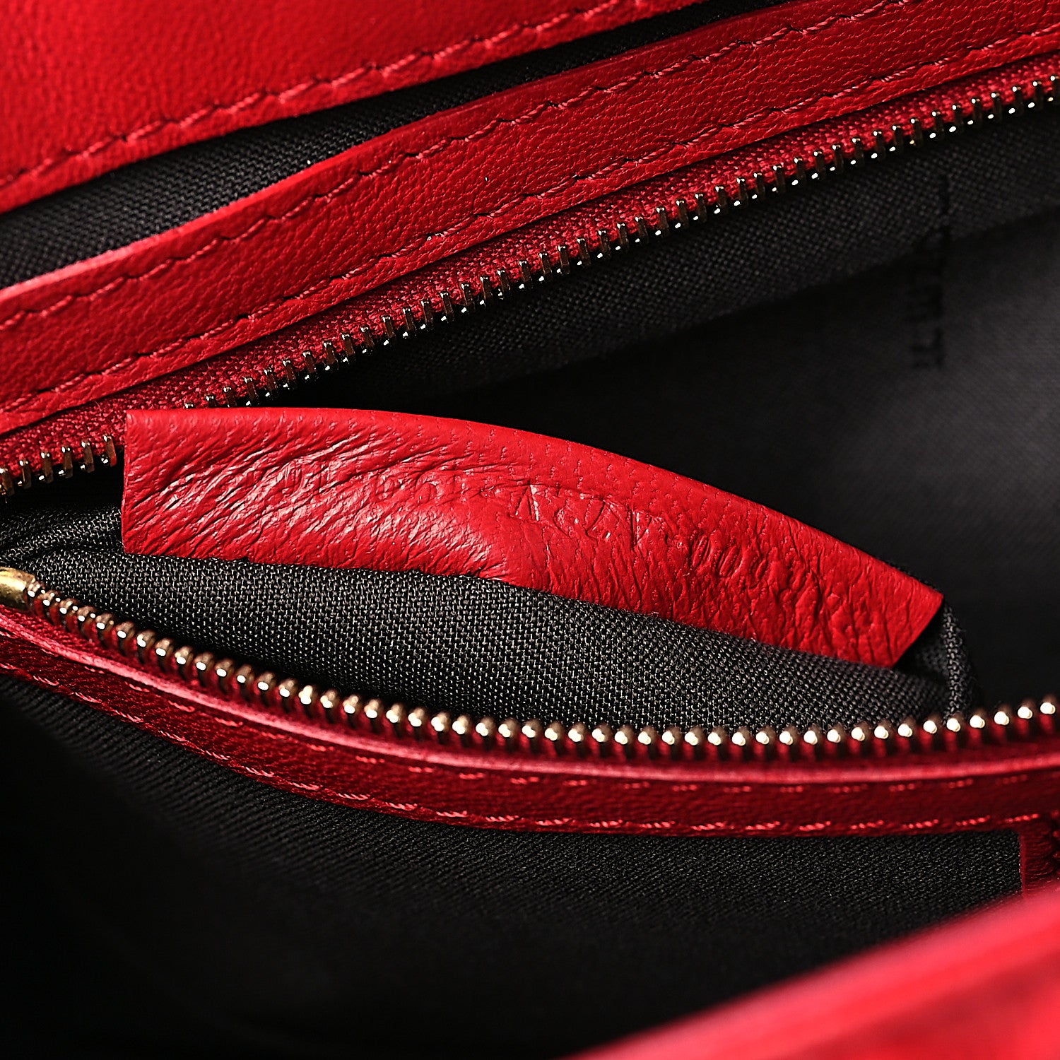 Fendi Nappa FF 1974 Embossed Baguette Fragola 6 of 9