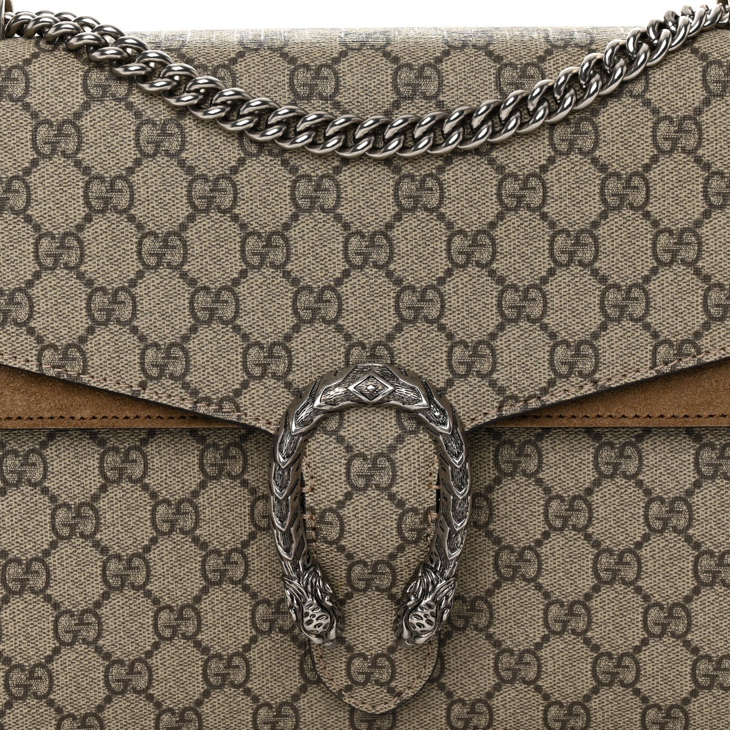 Gucci GG Supreme Monogram Medium Dionysus Shoulder Bag Taupe 8 of 11