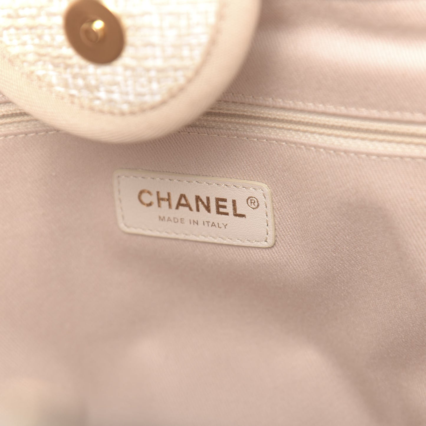 Canvas Medium Deauville Tote Light Beige