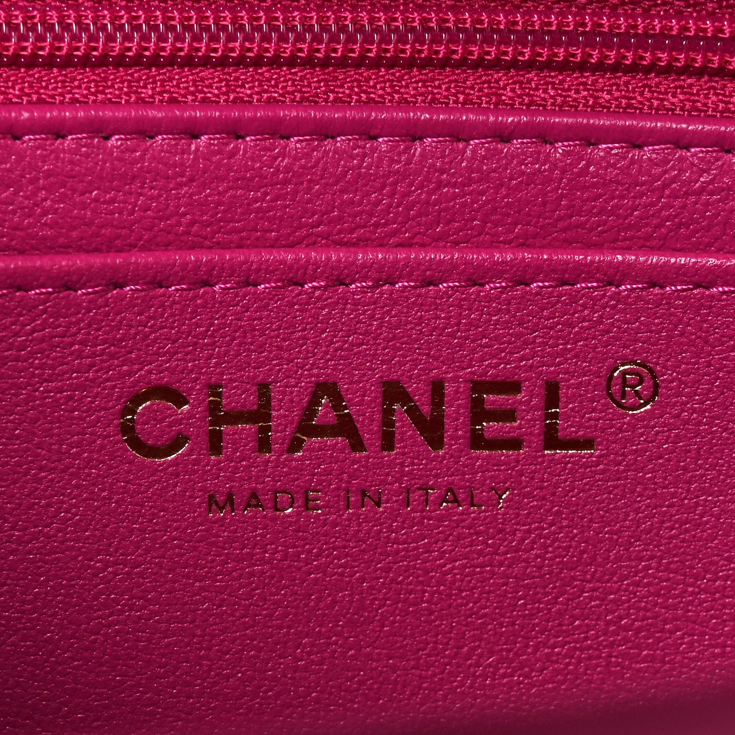 Lambskin Quilted Mini Top Handle Rectangular Flap Fuchsia
