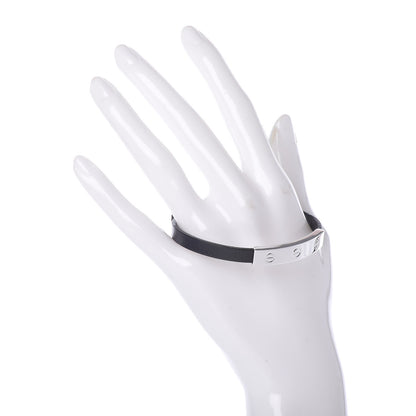 Cartier 18K White Gold Calfskin 3 Motif LOVE Bracelet Black 2 of 10