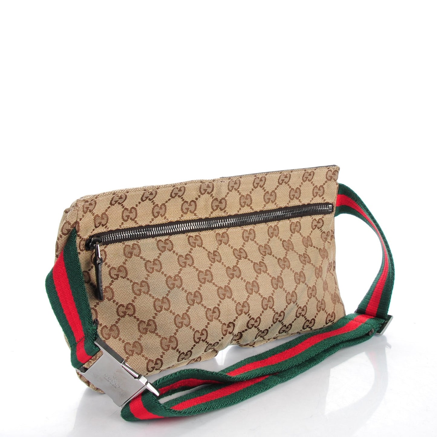 Monogram Web Belt Bag Dark Brown