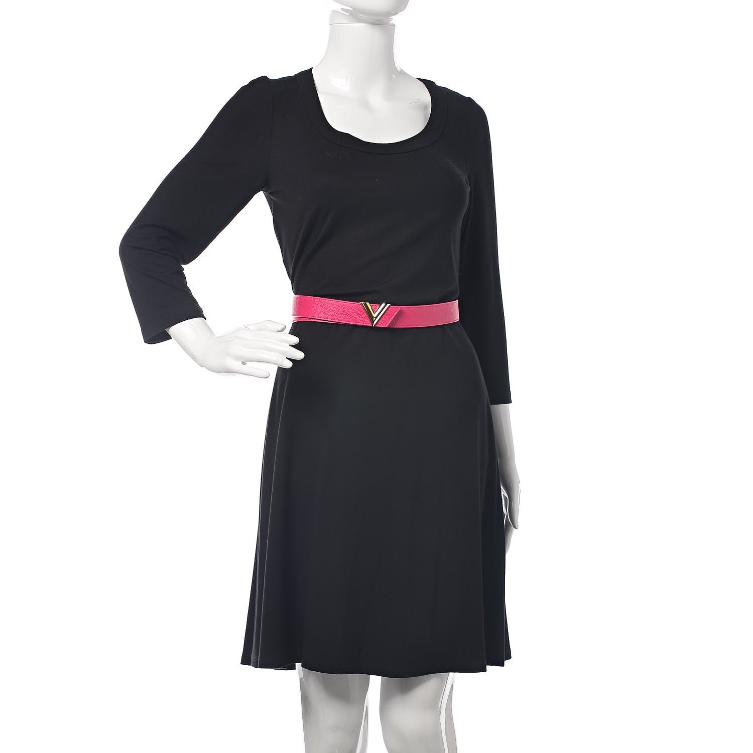 Louis Vuitton Taurillon Calfskin Essential V 30mm Belt 85 34 Fuchsia 2 of 8