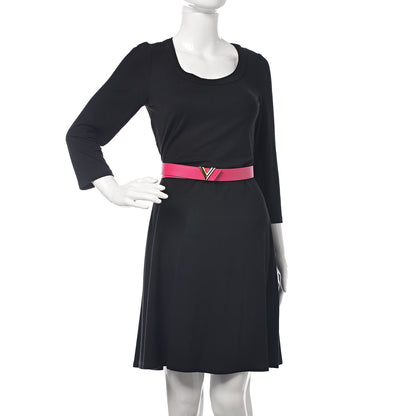 Louis Vuitton Taurillon Calfskin Essential V 30mm Belt 85 34 Fuchsia 2 of 8