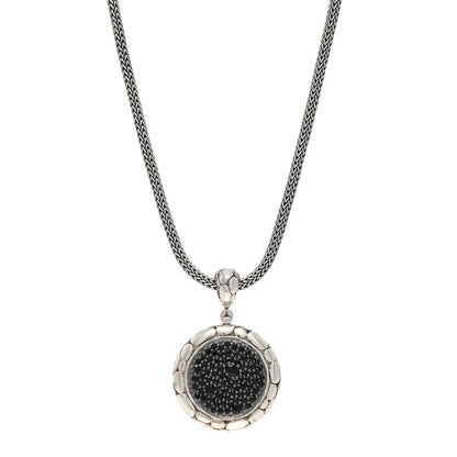 John Hardy Sterling Silver Black Sapphire Kali Lavafire Pendant Necklace 1 of 4