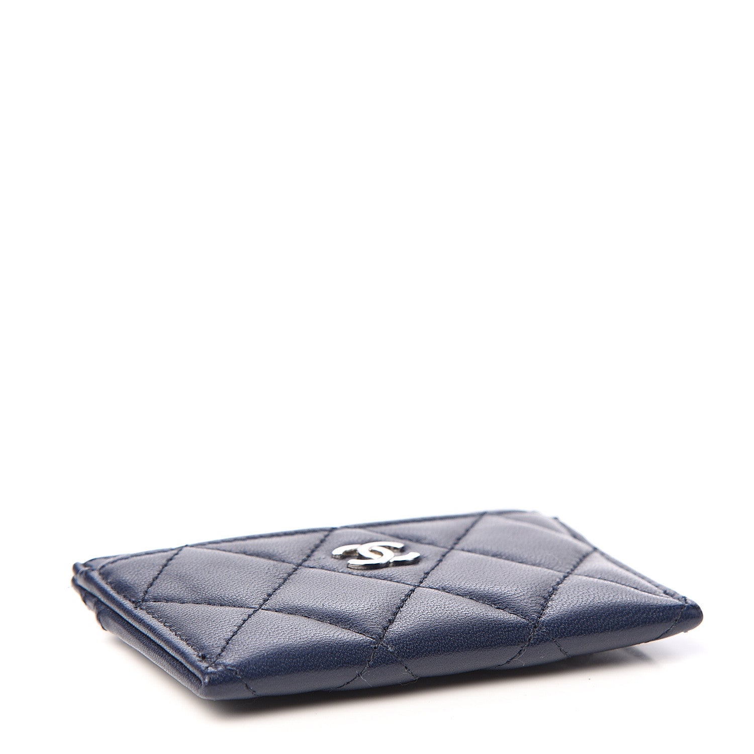 Chanel Lambskin Quilted Card Holder Navy Blue 3 of 8
