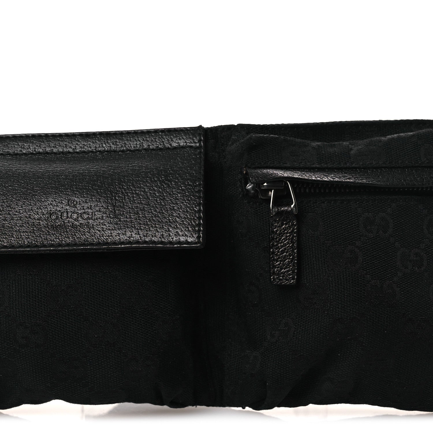 Gucci GG Monogram Double Pocket Belt Bag Black 8 of 13