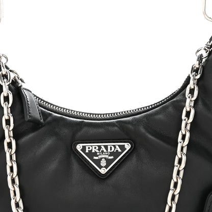 Prada Nappa Soft Padded Re-Edition 2005 Shoulder Bag Black 7 of 9