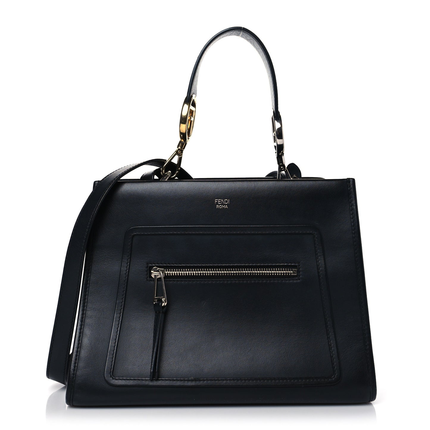 Vitello Century Opaco F is Fendi Small Runaway Satchel Black