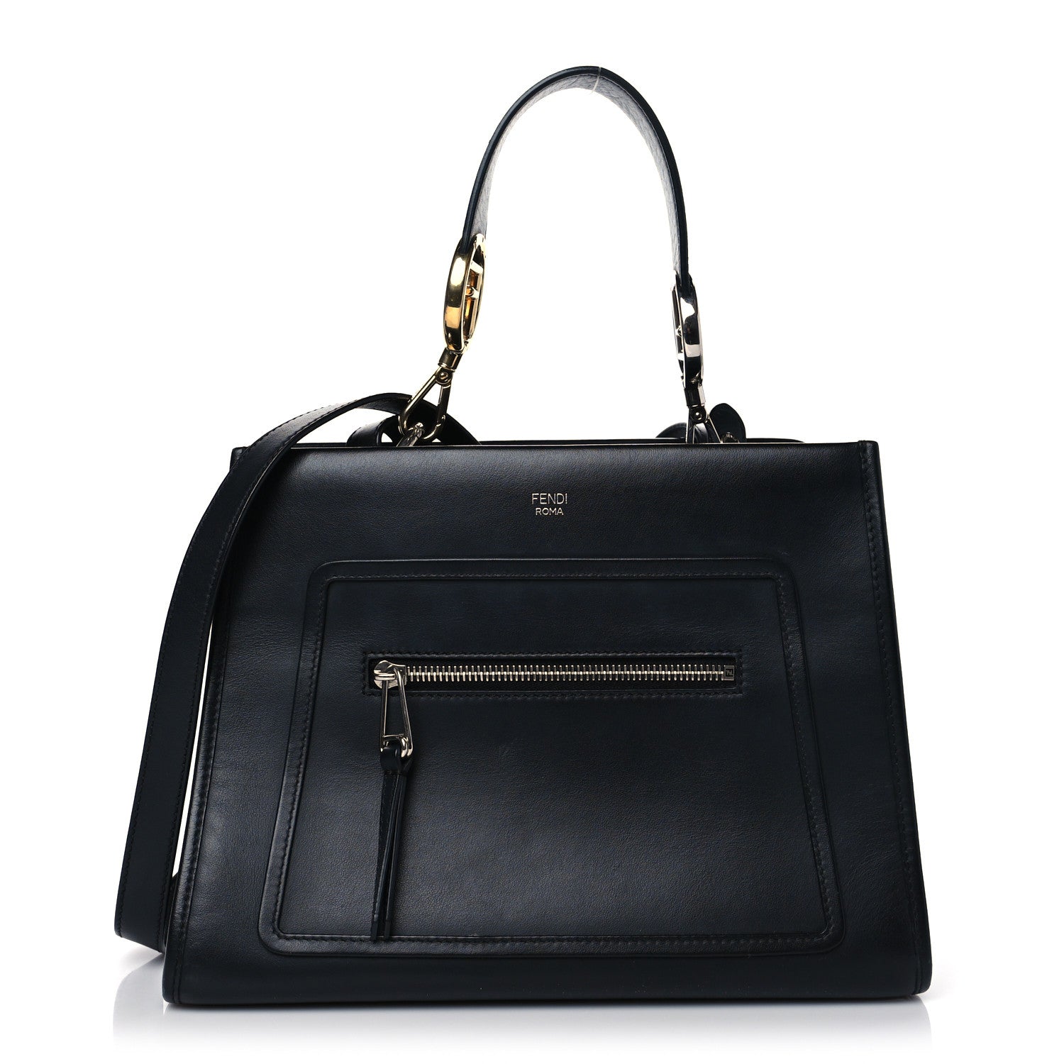 Fendi Vitello Century Opaco F is Fendi Small Runaway Satchel Black 1 of 9