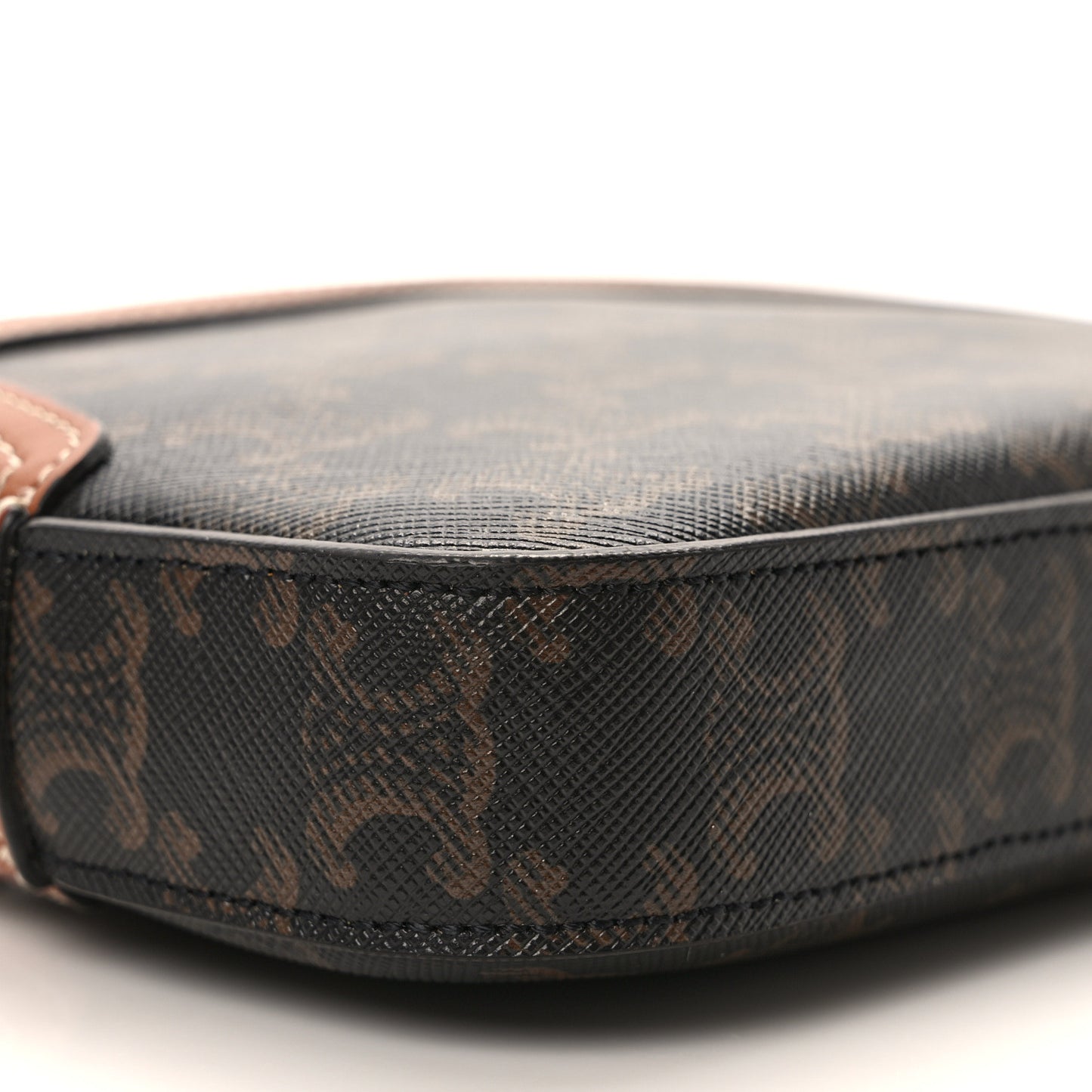 Triomphe Canvas Calfskin Belt Bag Tan