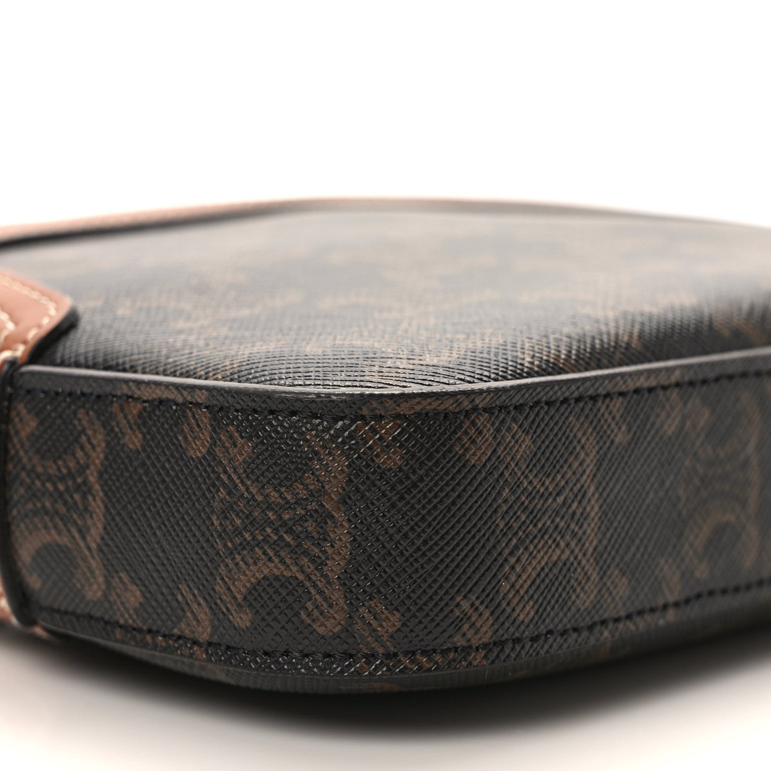 Celine Triomphe Canvas Calfskin Belt Bag Tan 7 of 9