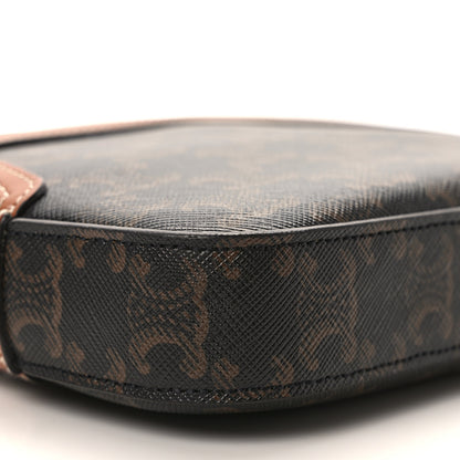 Celine Triomphe Canvas Calfskin Belt Bag Tan 7 of 9