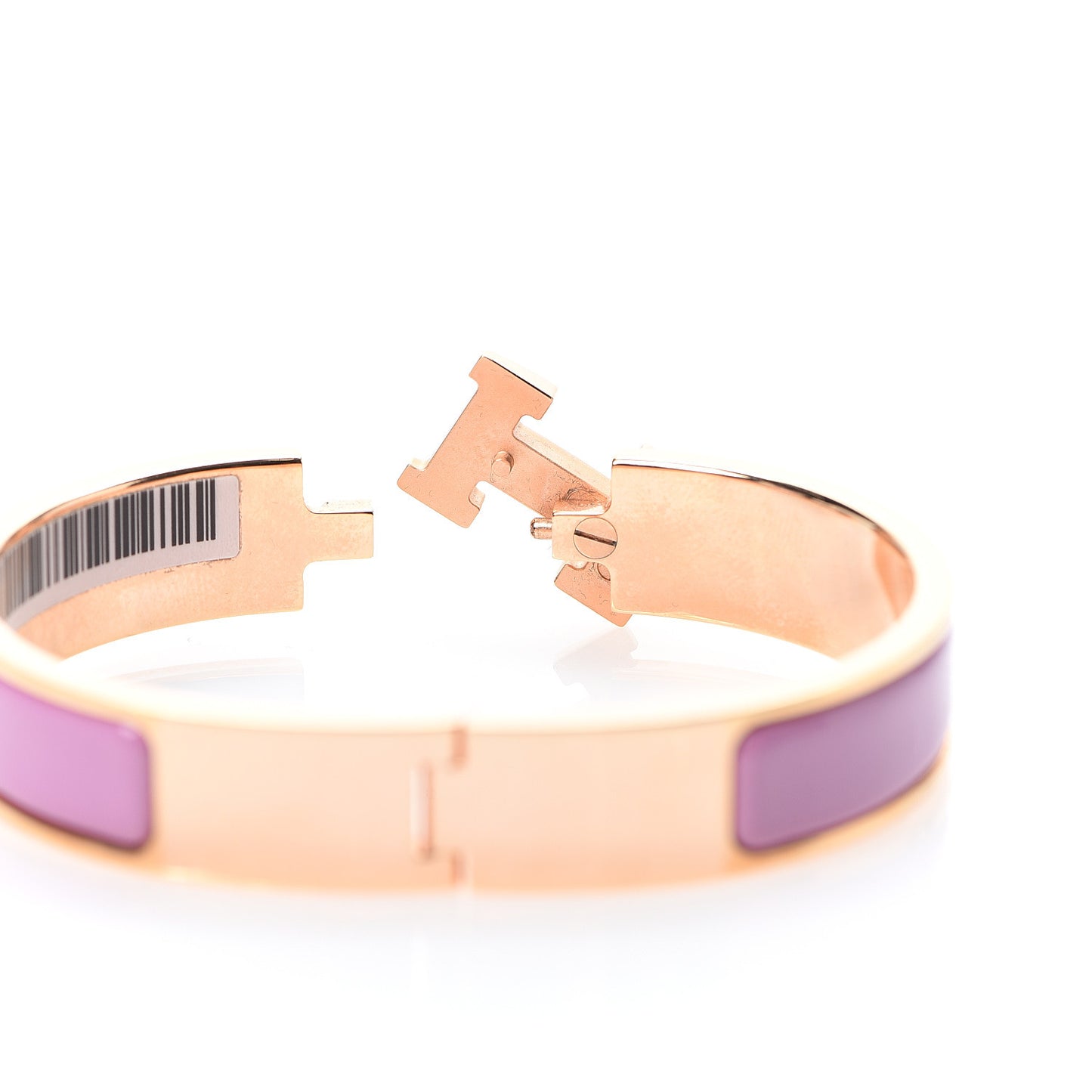 Enamel Narrow Clic Clac H Bracelet PM Rose Cendre