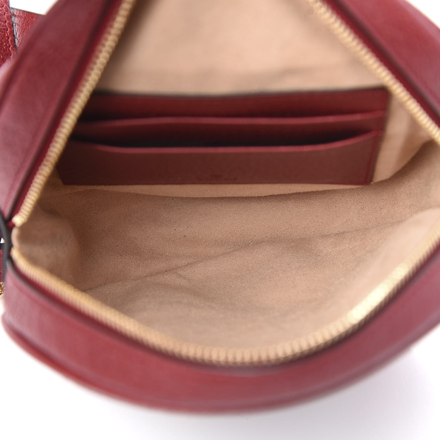 GG Supreme Monogram Web Flora Mini Ophidia Round Backpack Red