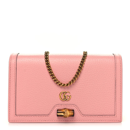 Gucci Textured Dollar Calfskin Mini Diana Chain Bag Wild Rose 1 of 10